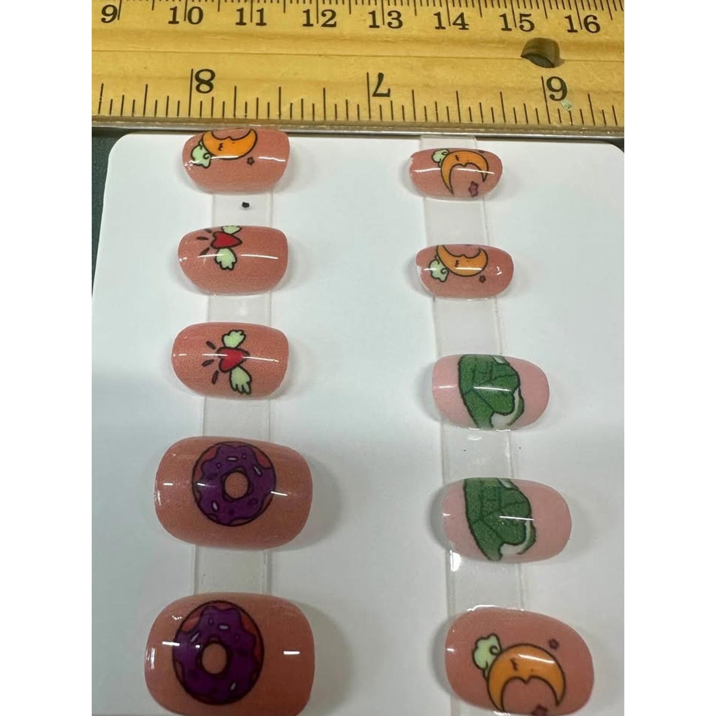 Whimsical Sport Length Press Glue On Nail Set