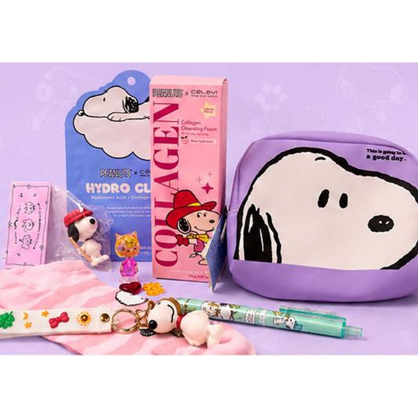 One of a Kind Snoopy Gift Bundle | 9 Piece Peanuts Self Care Gift Set | Cute Kawaii Gift Box | Unique Snoopy Collector Bundle
