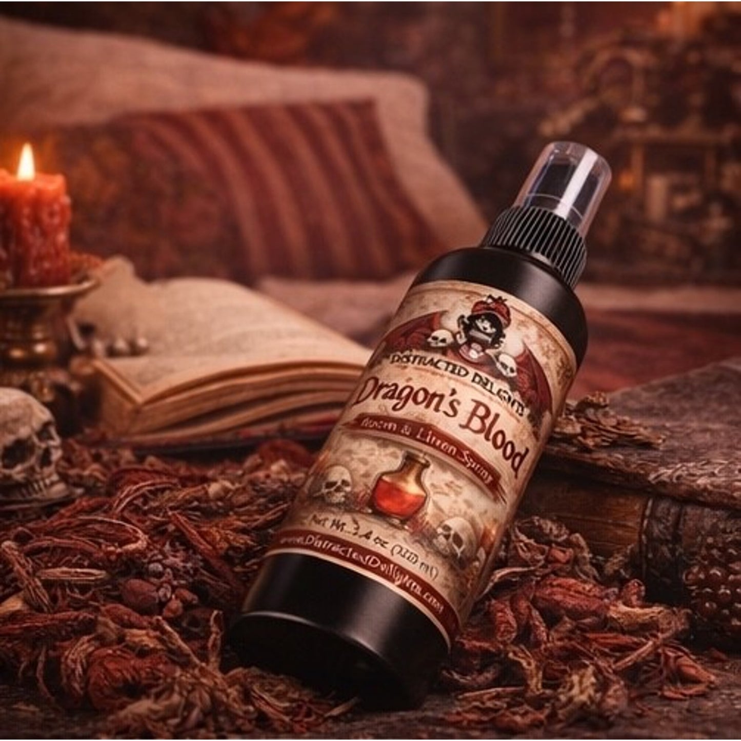 Dragon’s Blood Room & Linen Spray 3.4 oz Resin Patchouli Gothic Home Fragrance