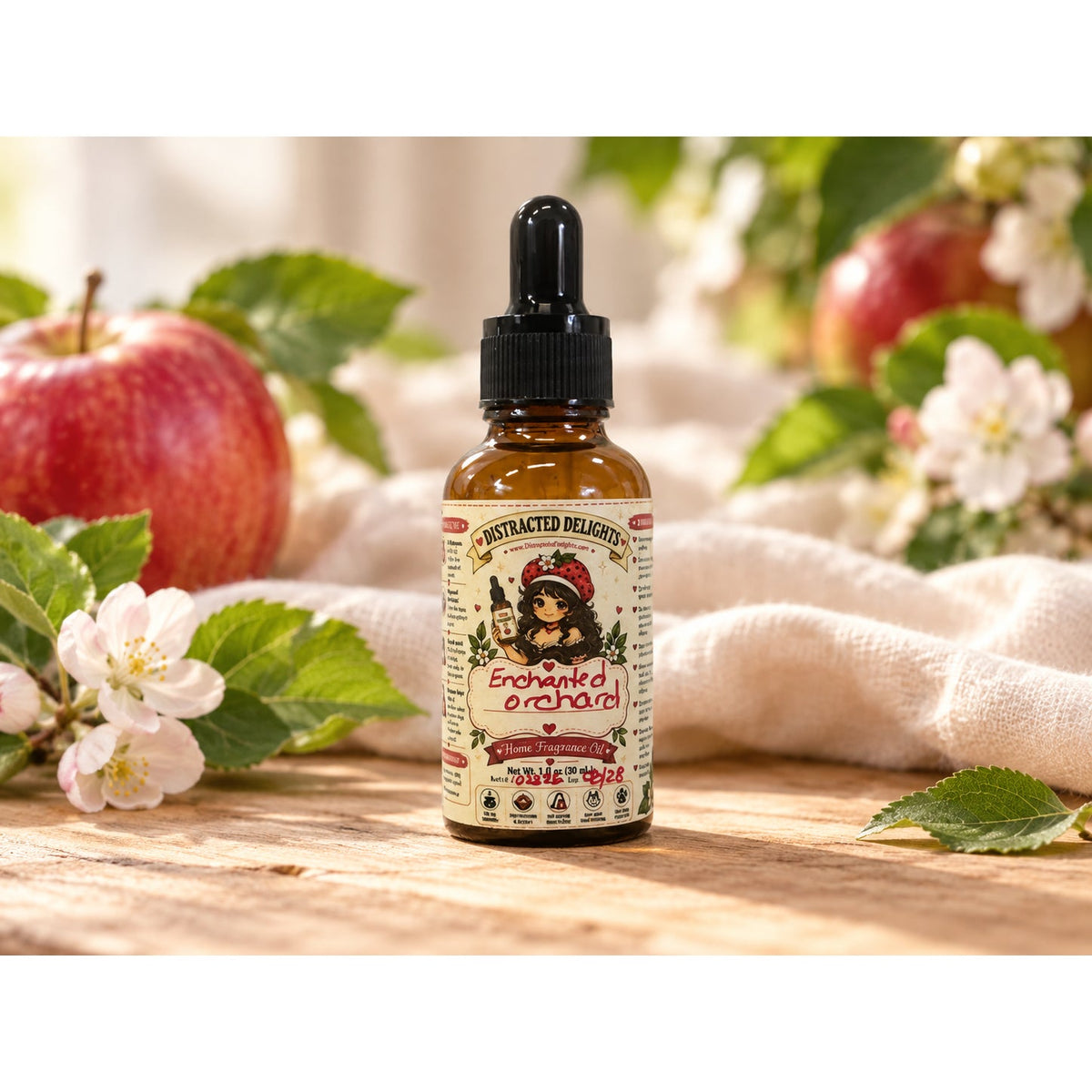Enchanted Orchard Home Fragrance Oil, Apple Floral Vanilla Scent, 1 oz