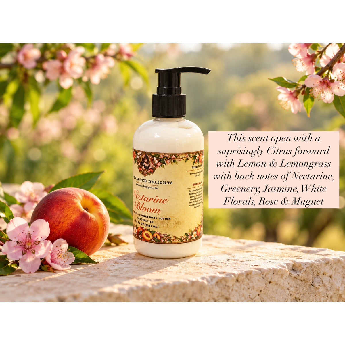 Nectarine Bloom Goat Milk Honey Paraben Free Shea Butter Aloe Citrus Floral