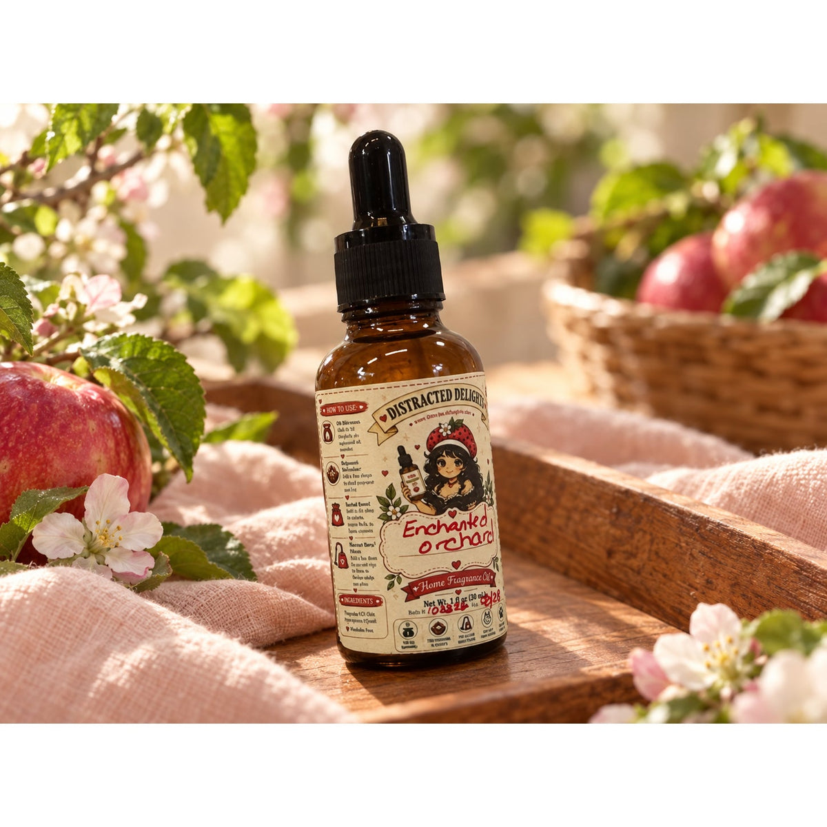 Enchanted Orchard Home Fragrance Oil, Apple Floral Vanilla Scent, 1 oz