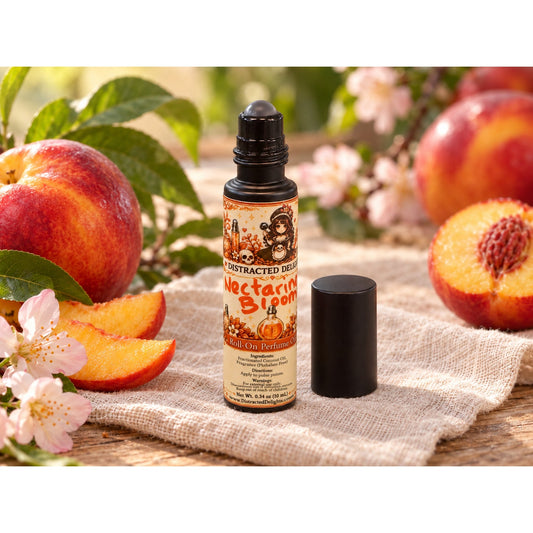 Nectarine Bloom Roll On Perfume Oil, Citrus Floral Scent, Handmade