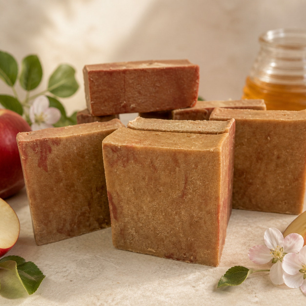 Apple Honey Cold Process Soap – Handmade Artisan Bar, Apple Pear & Honey Scent