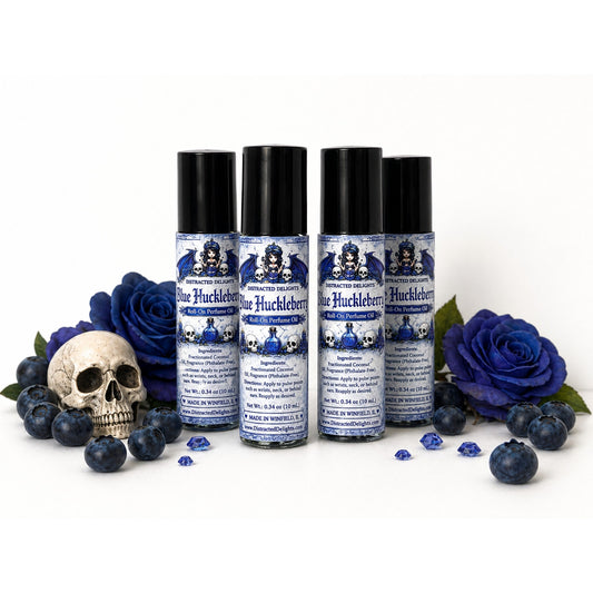 Blue Huckleberry Roll On Perfume Oil 10mL Fruity Scent Peach Strawberry Berry