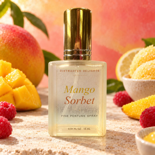 Mango Sorbet Perfume Spray, Fruity Gourmand Fragrance, Handmade Scent