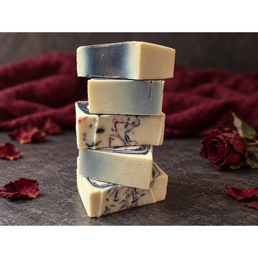 Blood Rose Soap Bar Handmade Cold Process Rose Wine Oud Gothic Gift 3.3 oz