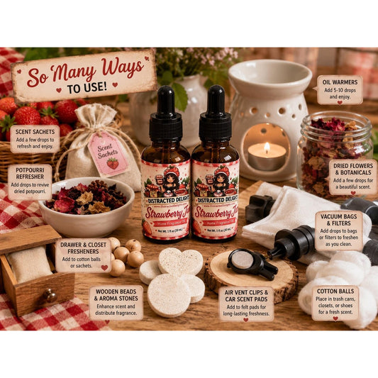 Strawberry Jam Home Fragrance Oil | Oil Warmer| Potpourri Refresher | Vacuum Filter Scent | Sweet Strawberry Vanilla Home Scent | 1 oz