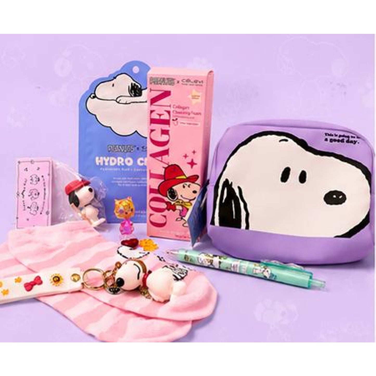 One of a Kind Snoopy Gift Bundle | 9 Piece Peanuts Self Care Gift Set | Cute Kawaii Gift Box | Unique Snoopy Collector Bundle