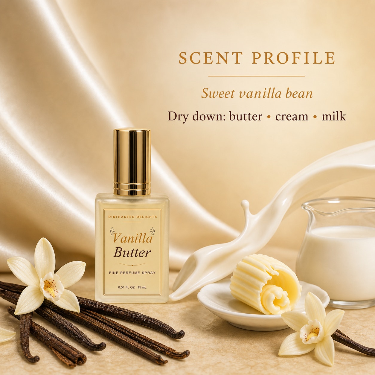 Vanilla Butter Fine Perfume Spray – 15 mL