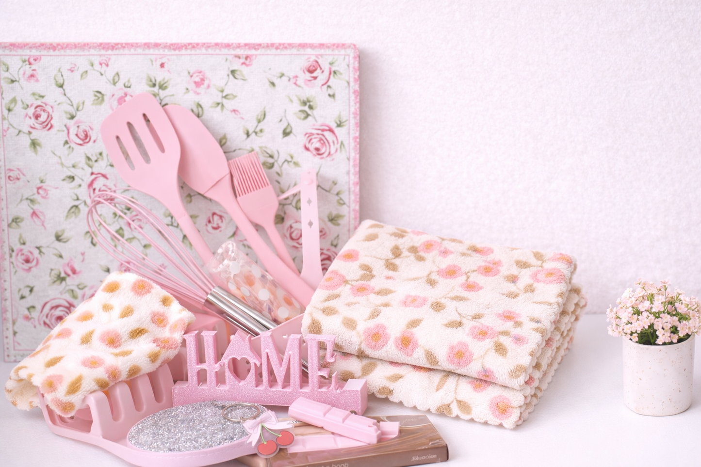 Pink Cleaning Bundle – 18 Piece Aesthetic Kitchen Reset Kit