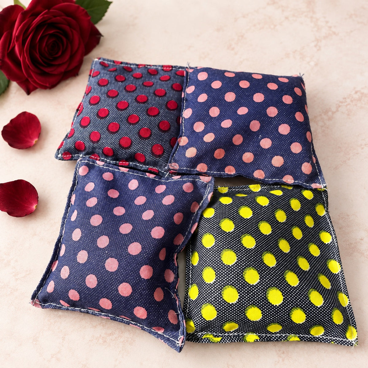Blood Rose Scent Sachets Set of 4 Drawer & Closet Fresheners