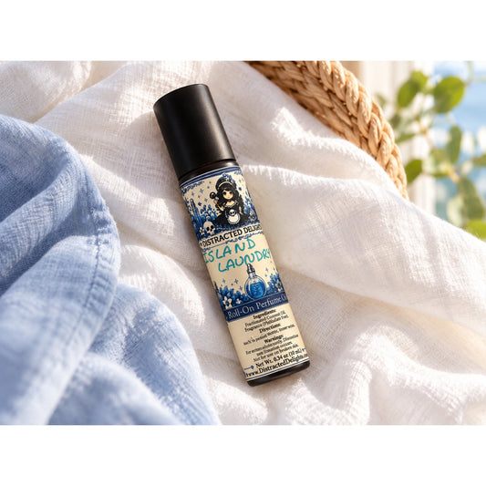 Island Laundry Roll On Perfume Oil, Fresh Clean Linen Scent, Handmade