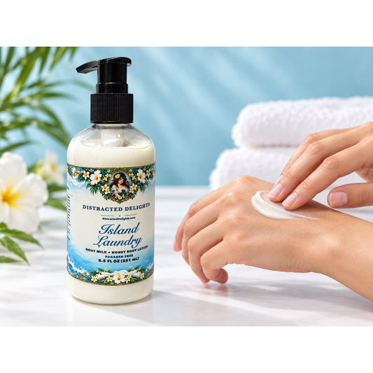 Island Laundry-Fresh Linen Scent-Goat Milk Honey Paraben Free Shea Butter Lotion