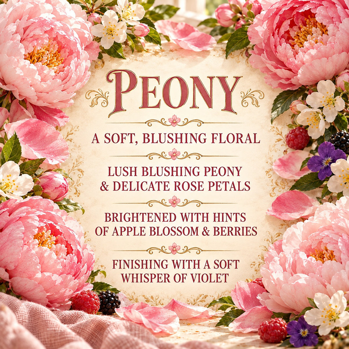 Peony Perfume Oil Roll On Floral Handmade Fragrance Gift 10ml