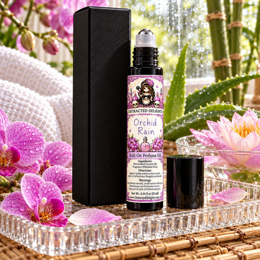 Orchid Rain Perfume Oil Roll On Clean Spa Floral Handmade Fragrance