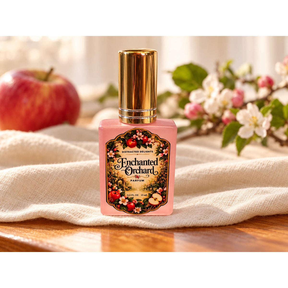 Enchanted Orchard Parfum Spray, Handmade Apple Floral Perfume, .51 oz