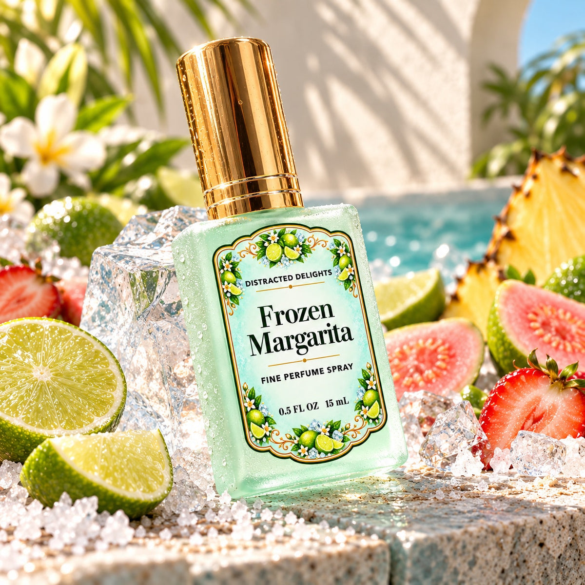 Frozen Margarita Handmade Perfume Lime, Guava, Strawberry, Pineapple Vanilla Rum