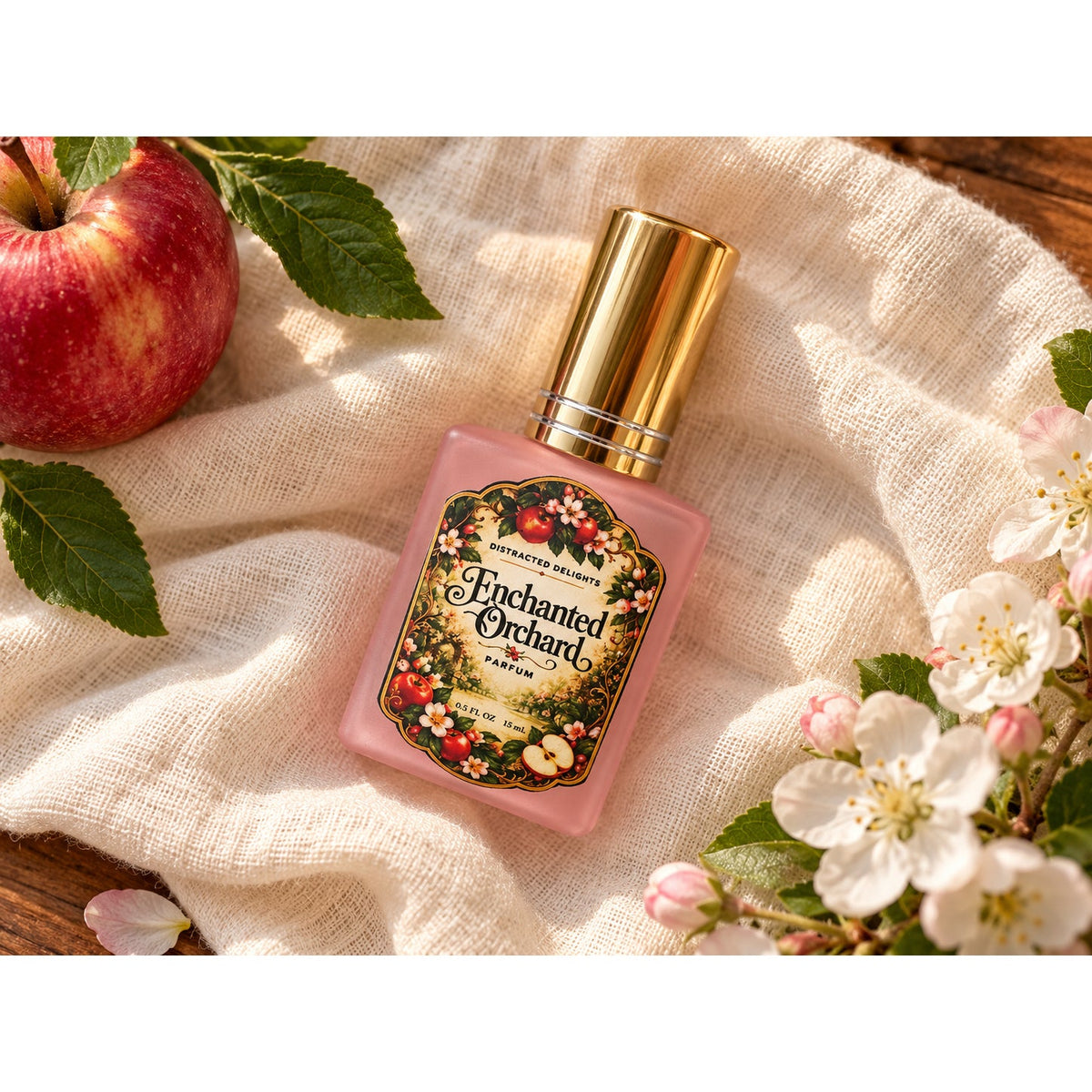 Enchanted Orchard Parfum Spray, Handmade Apple Floral Perfume, .51 oz