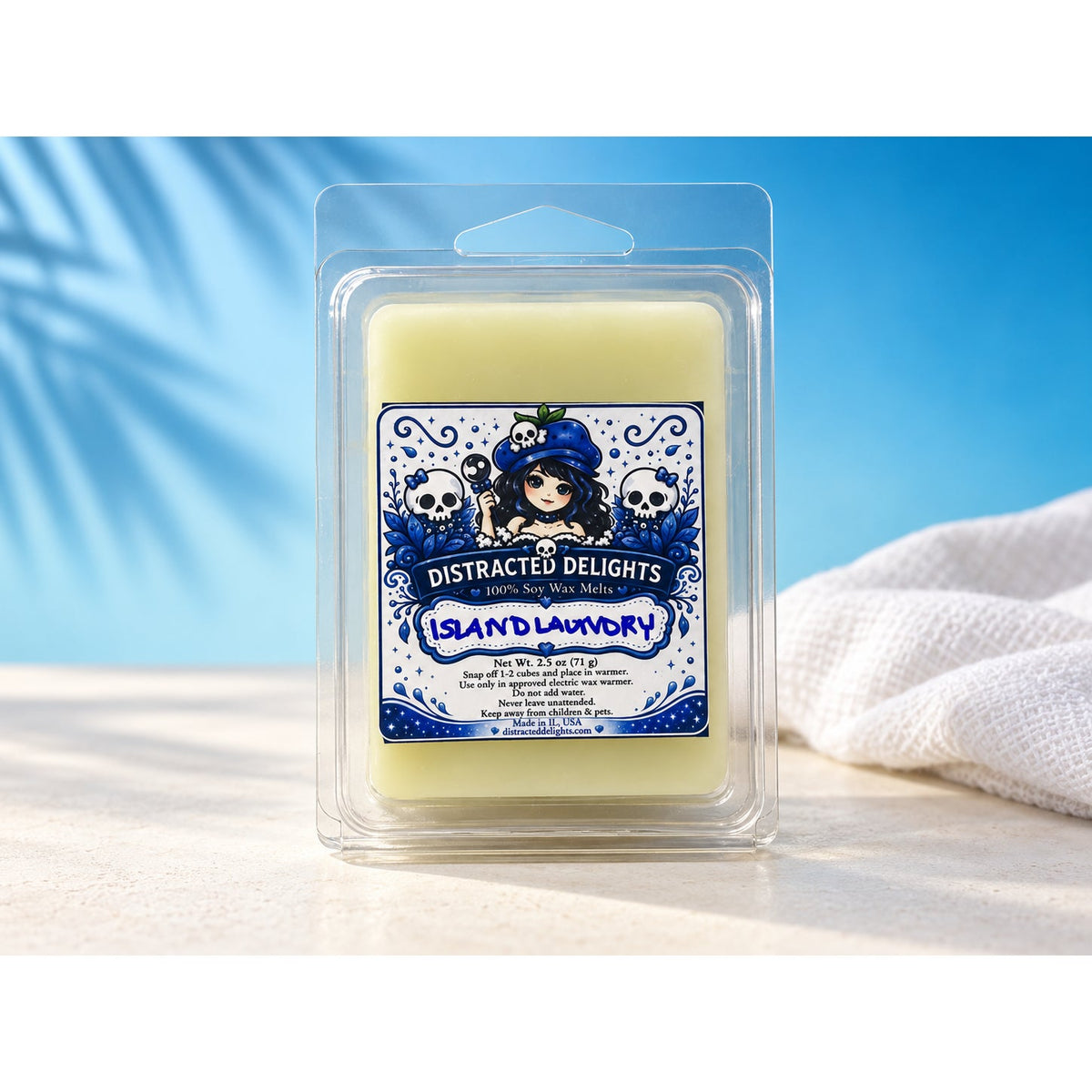 Lot of 3-Island Laundry-Fabric Softener Scent Soy Wax Clamshells Home Fragrance