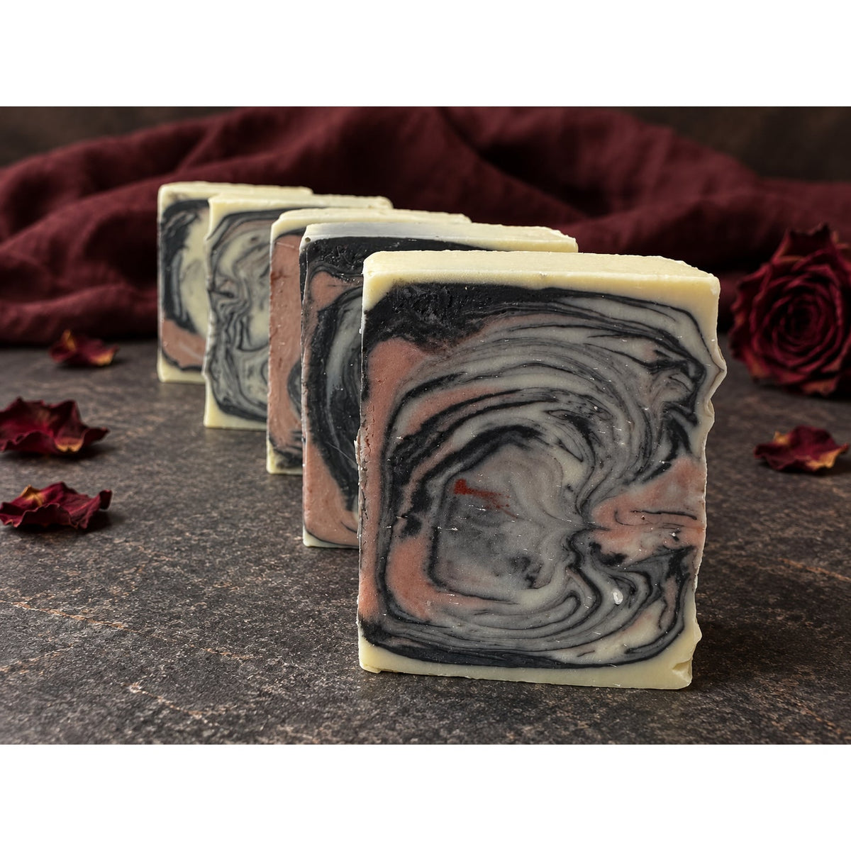 Blood Rose Soap Bar Handmade Cold Process Rose Wine Oud Gothic Gift 3.3 oz