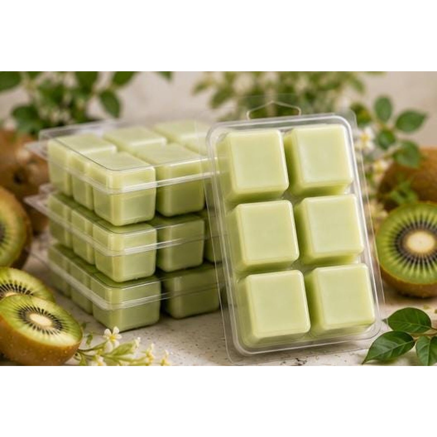 Kiwi Soy Wax Melts | Fresh Kiwi Scent | 100% Soy Wax | Highly Scented Wax Tarts | Fruity Wax Melts | Phthalate Free | 2.5 oz Clamshell