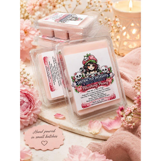 Peony Wax Melts | Blushing Peony & Fruit Soy Wax Melts | Floral Wax Tarts | Rose Scented Home Fragrance | Wax Warmer Melts