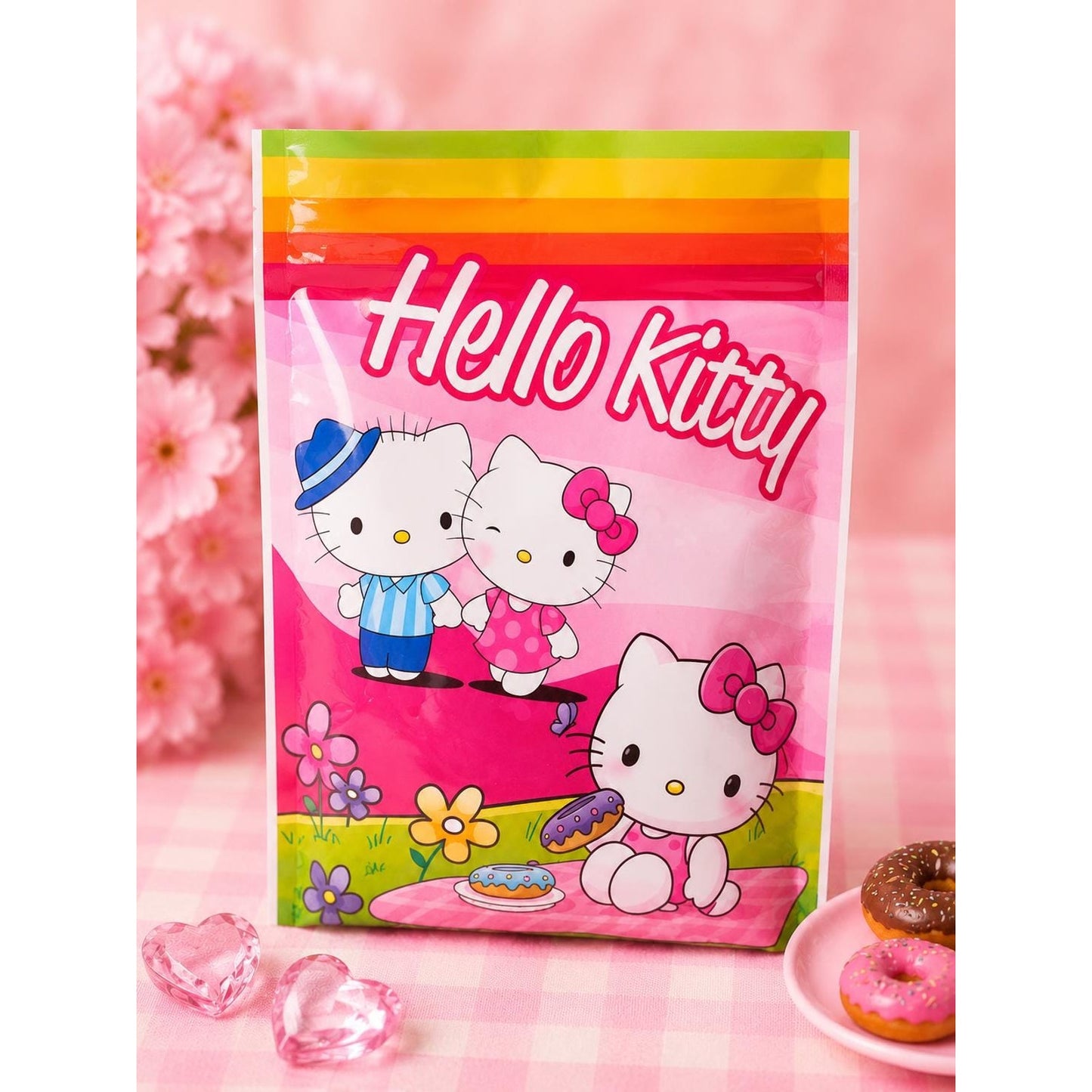 XL 16 Pc Hello Kitty Sanrio Gift Bundle | Kuromi, Pompompurin & The Crème Shop | Kawaii Gift Box | Bath Beauty, Jewelry Accessories