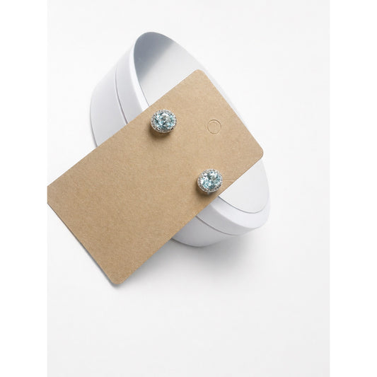 Ring Bomb Party Oval Blue Topaz Earrings Lab Created Halo