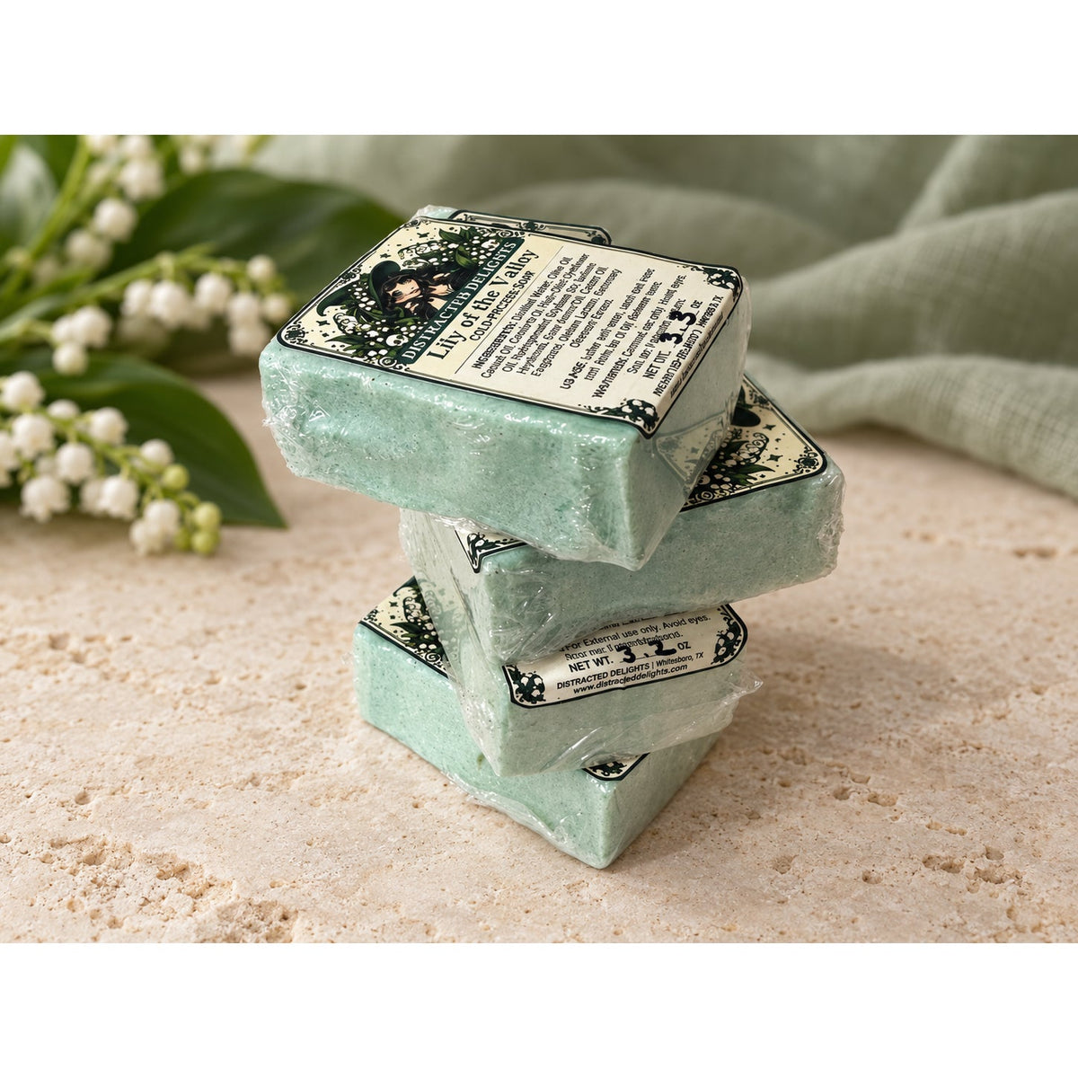 Lily of the Valley Green Muguet Soap Bar Handmade Cold Process