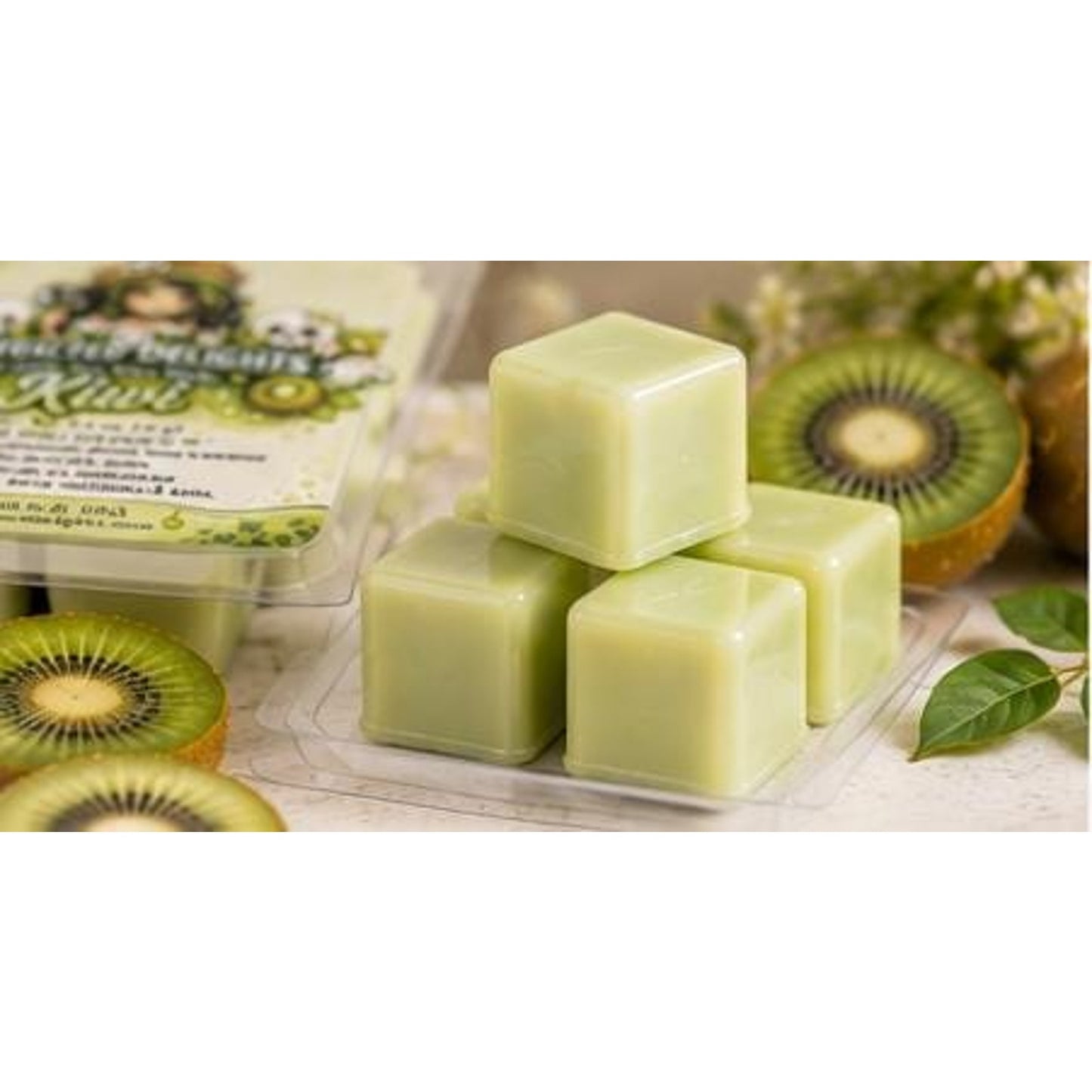 Kiwi Soy Wax Melts | Fresh Kiwi Scent | 100% Soy Wax | Highly Scented Wax Tarts | Fruity Wax Melts | Phthalate Free | 2.5 oz Clamshell