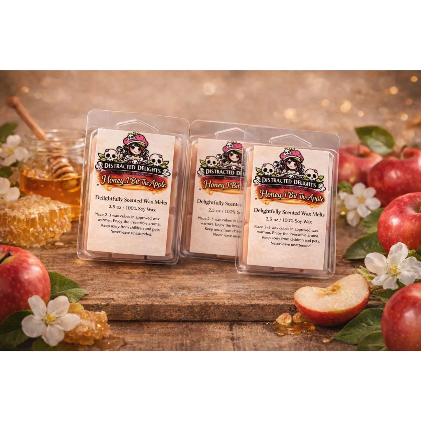 Soy Wax Melts – Sweet Apple Honey Fall Fragrance – Cozy Home Scent