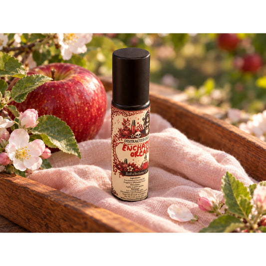 Enchanted Orchard Roll On Perfume Oil, Apple Floral Vanilla Scent, Handmade, 10 mL