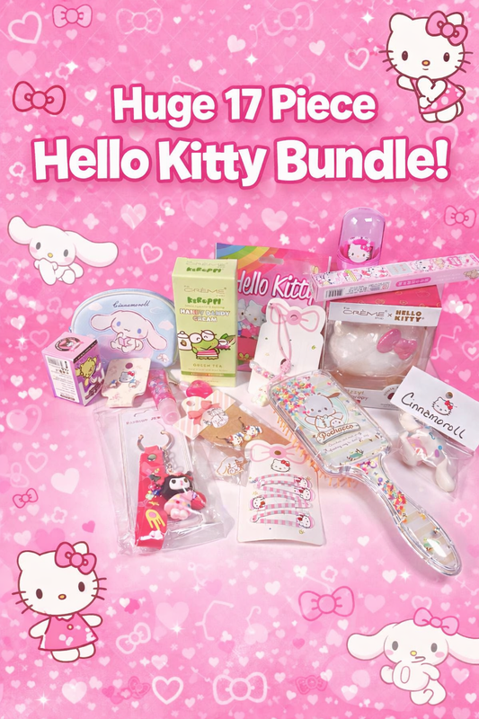 Hello Kitty & Sanrio Character Bundle – 17 Piece Kawaii Gift Set (Cinnamoroll, Kuromi, Keroppi & More)