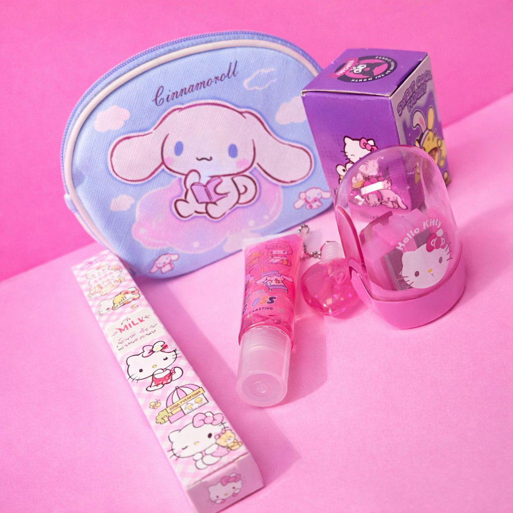 Hello Kitty & Sanrio Character Bundle – 17 Piece Kawaii Gift Set (Cinnamoroll, Kuromi, Keroppi & More)