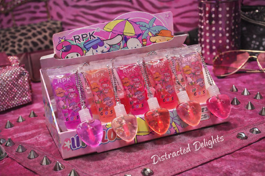 Hello Kitty Inspired Portable Lip Gloss WITH Refillable Heart Applicator