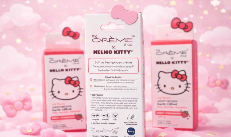 Hello Kitty x Creme Shop-Strawberry Scented K-Beauty Hand Lotion