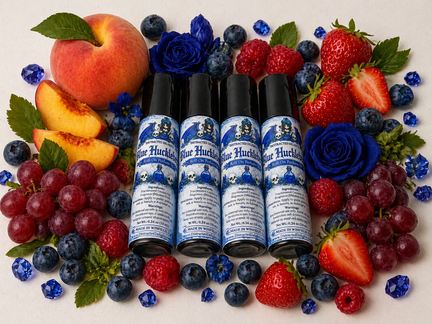 Blue Huckleberry Roll-On Perfume Oil | Fruity Scent Blend | Phthalate-Free Fragrance (10 mL)