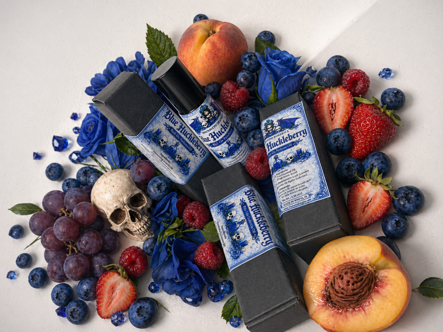 Blue Huckleberry Roll-On Perfume Oil | Fruity Scent Blend | Phthalate-Free Fragrance (10 mL)