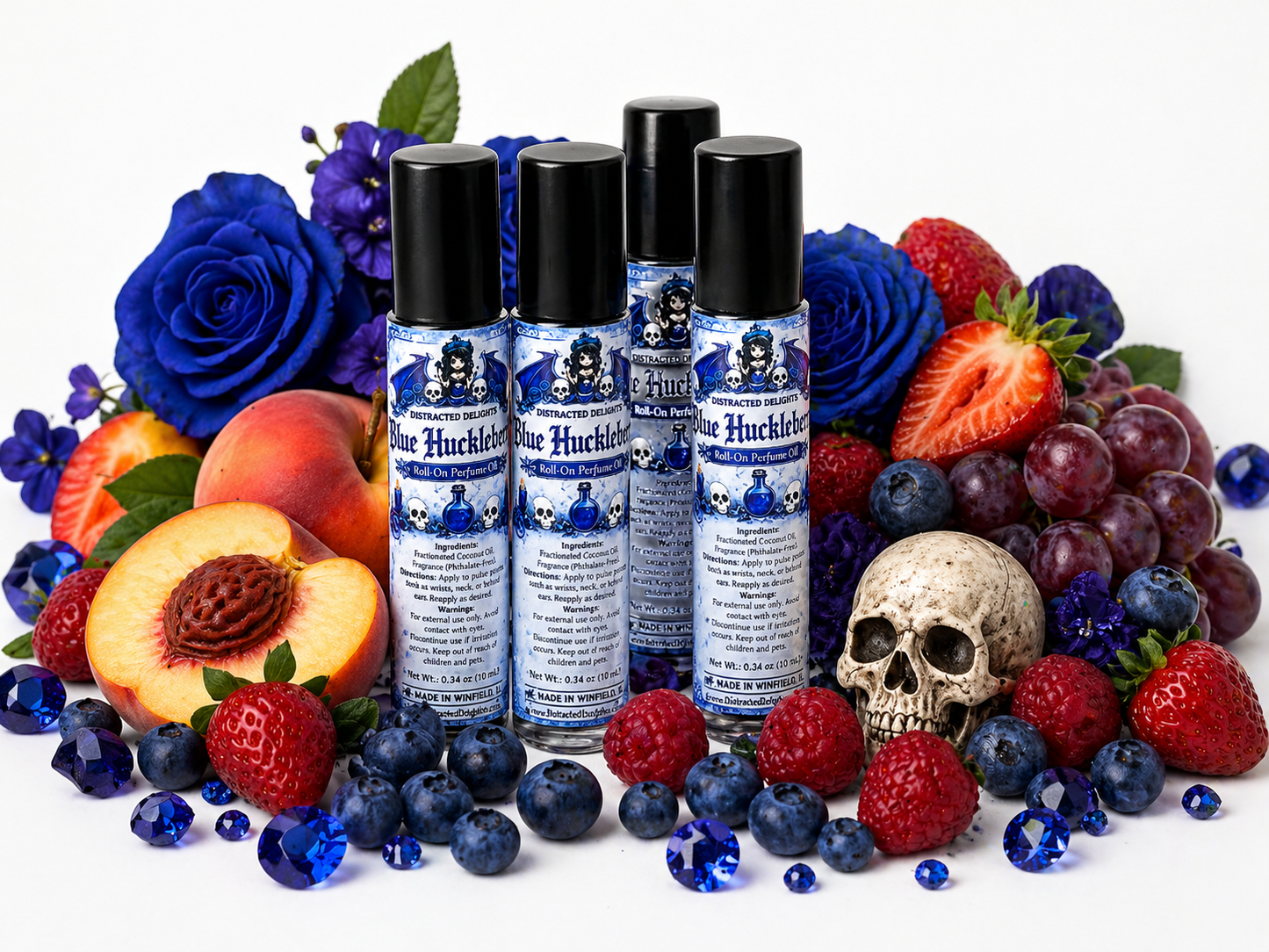 Blue Huckleberry Roll-On Perfume Oil | Fruity Scent Blend | Phthalate-Free Fragrance (10 mL)