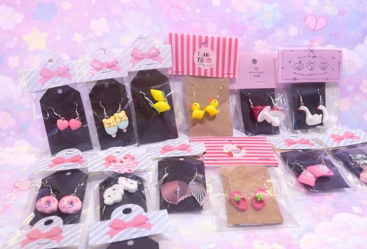 Kawaii Earrings Mystery Box – 8 Pair Surprise Dangle Earrings, Cute Charm Jewelry Set, Gift Ready
