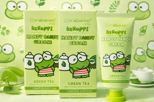 Hello Kitty X Creme Shop KEROPPI Green Tea Hand Lotion!