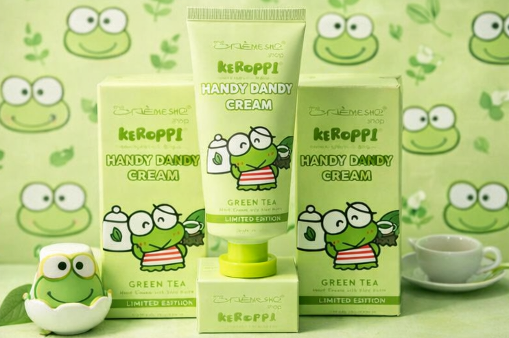 Hello Kitty X Creme Shop KEROPPI Green Tea Hand Lotion!