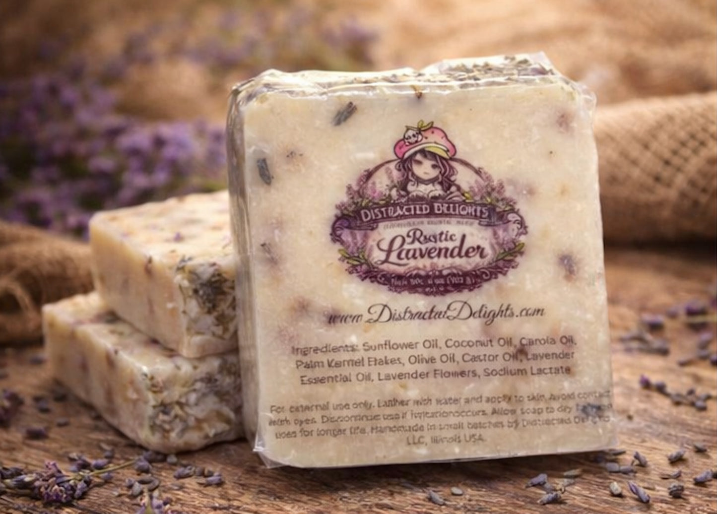 Rustic Lavender Soap | Cold Process Vegan Lavender Essential Oil Bar (Because Calm Is Mandatory)