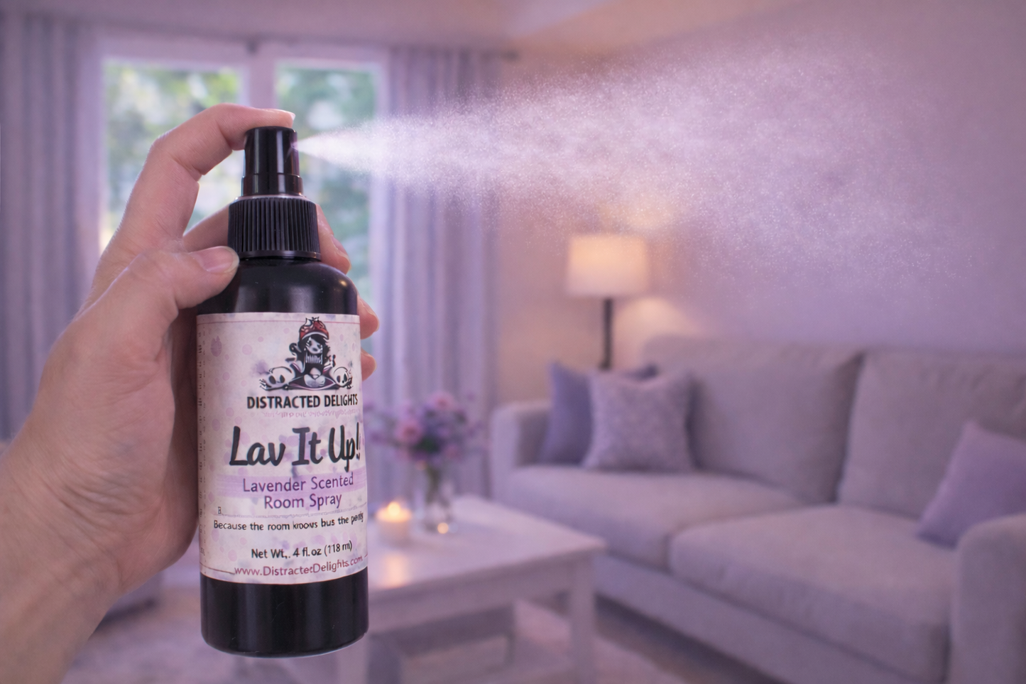 Lav It Up! Essential Oil Room Spray-Alcohol Free Concentrated Room & Linen Spray