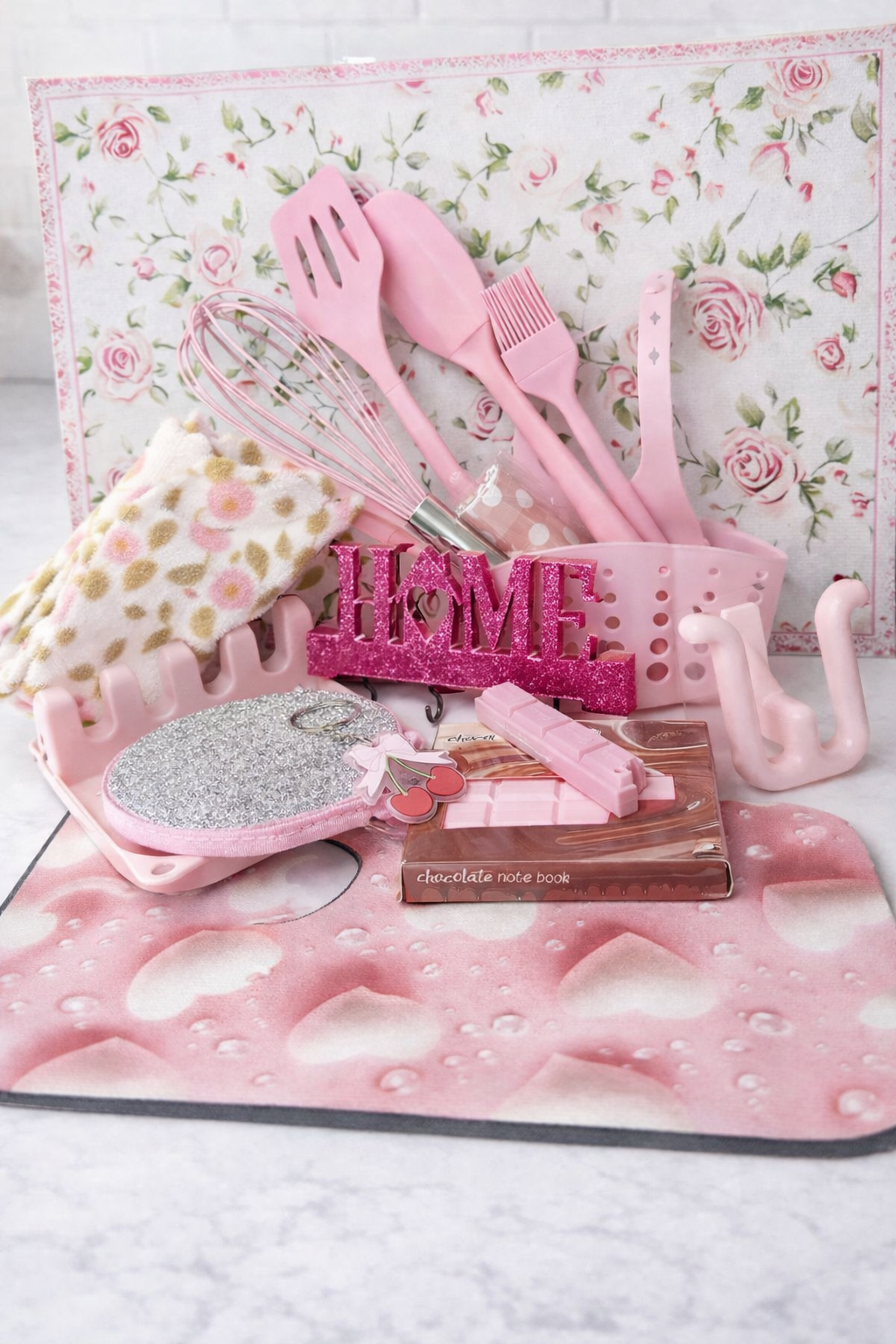 Pink Cleaning Bundle – 18 Piece Aesthetic Kitchen Reset Kit
