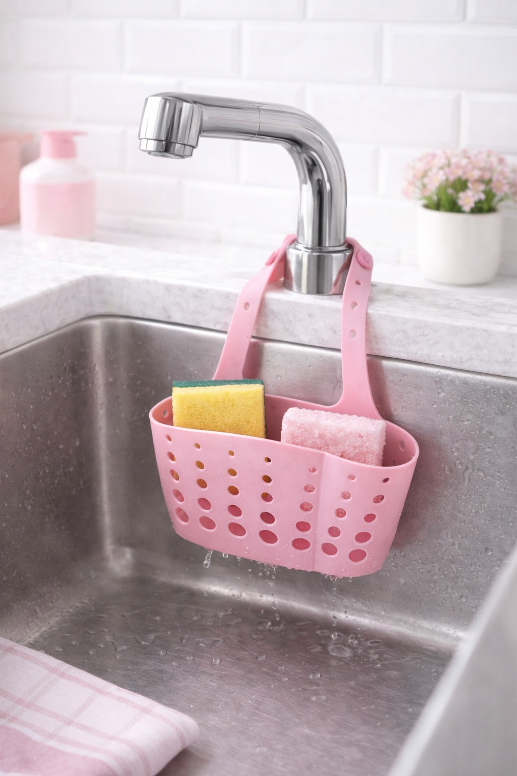 Pink Cleaning Bundle – 18 Piece Aesthetic Kitchen Reset Kit
