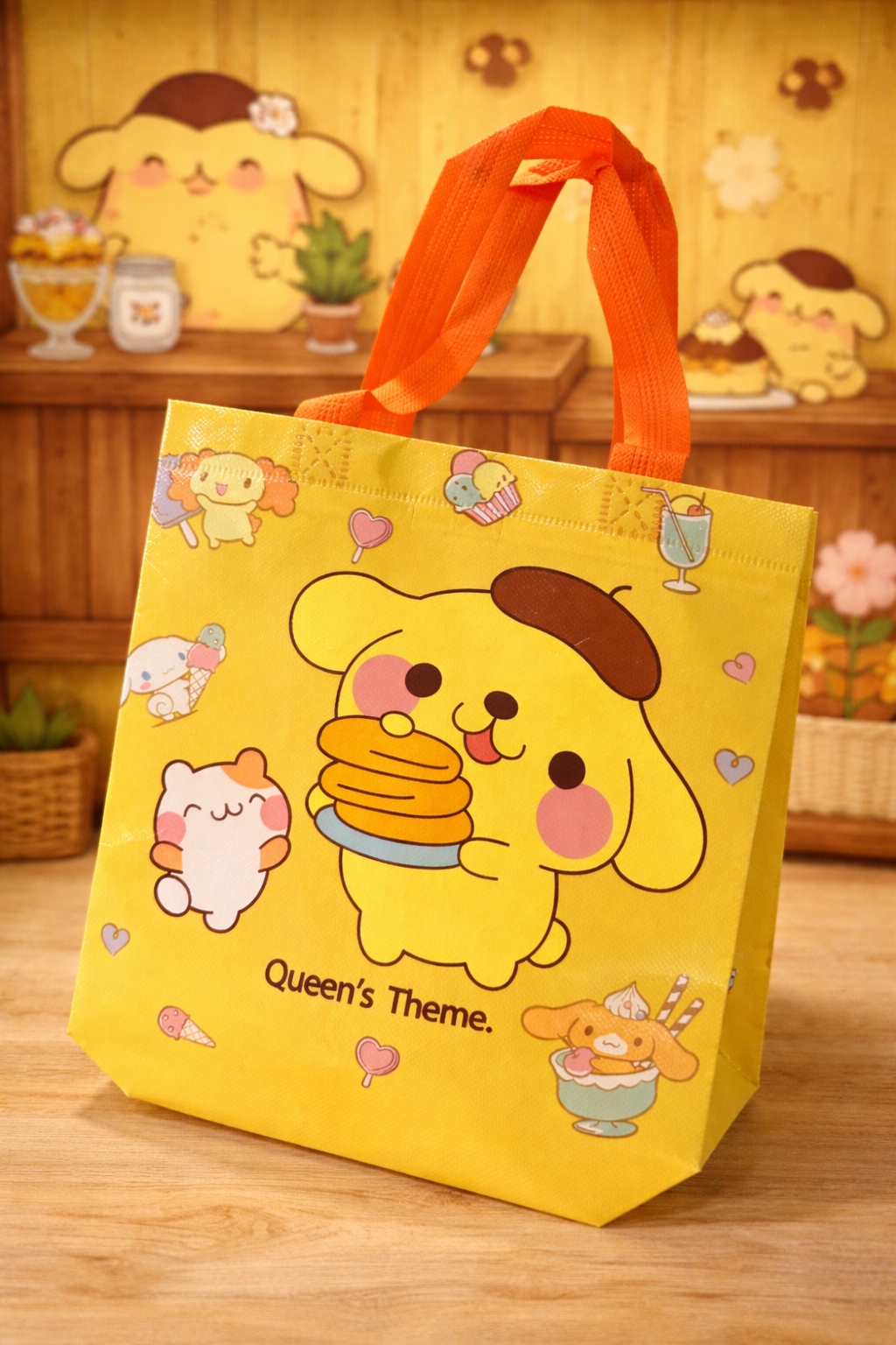 Pompompurin Lunch & Gift Tote Bag – Non-Woven Reusable Tote