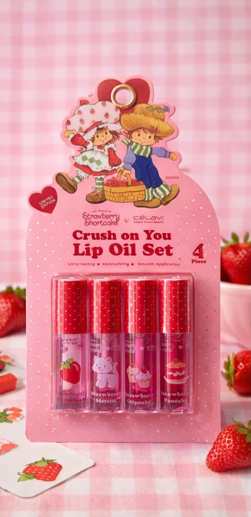 Strawberry Shortcake™ x Célavi Crush On You Lip Oil Set (Limited Edition, 4-Piece)