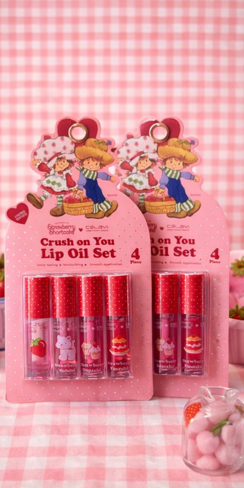 Strawberry Shortcake™ x Célavi Crush On You Lip Oil Set (Limited Edition, 4-Piece)